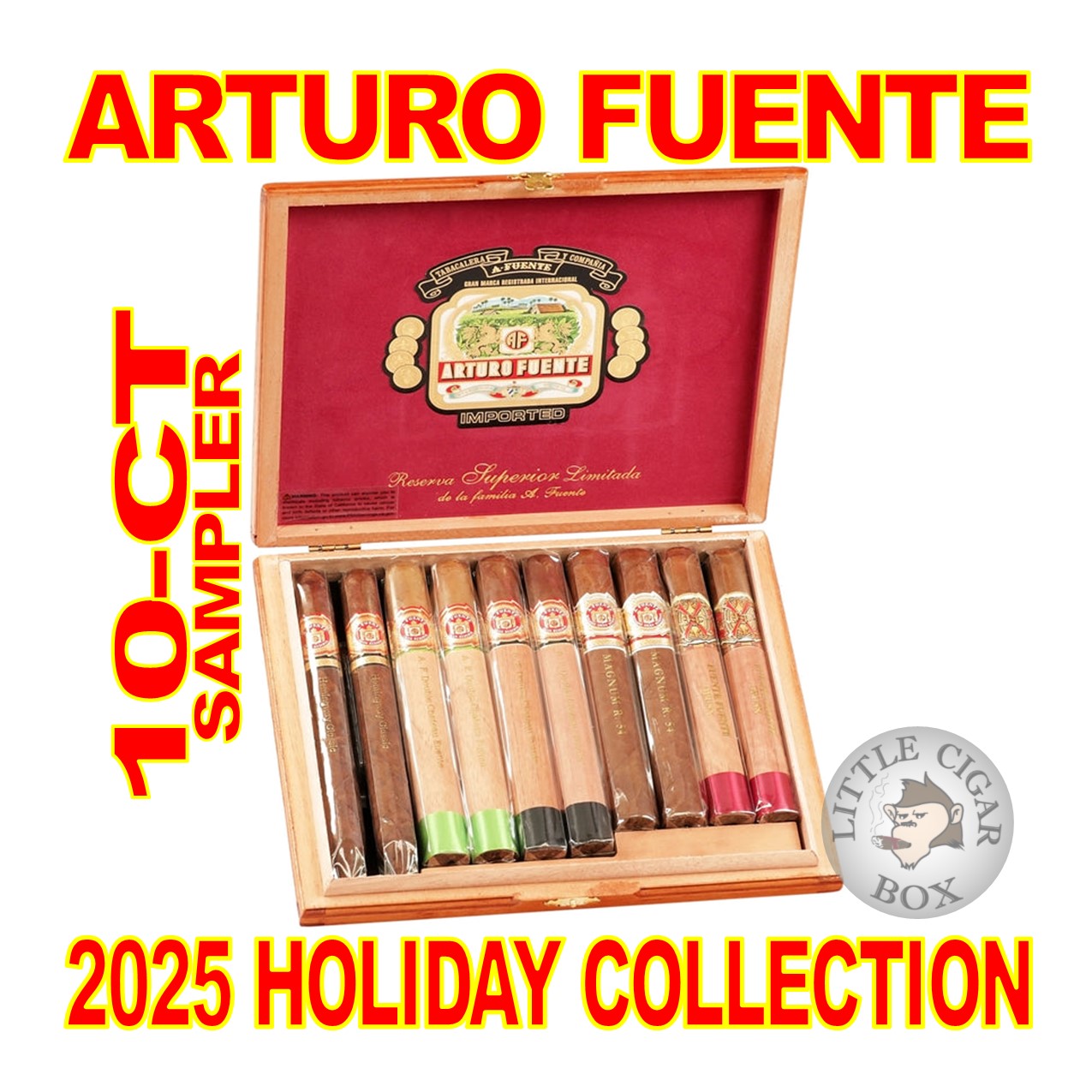ARTURO FUENTE 10-CT 2025 RARE HOLIDAY COLLECTION SAMPLER