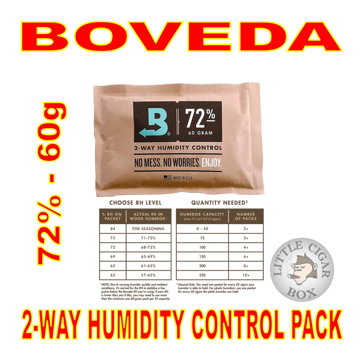 Boveda Pack | 320 gram 72% Humidity