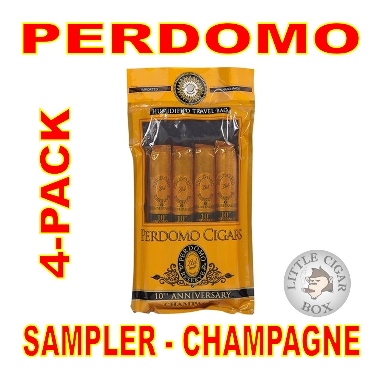 PERDOMO CHAMPAGNE 4-PACK SAMPLER - www.LittleCigarBox.com