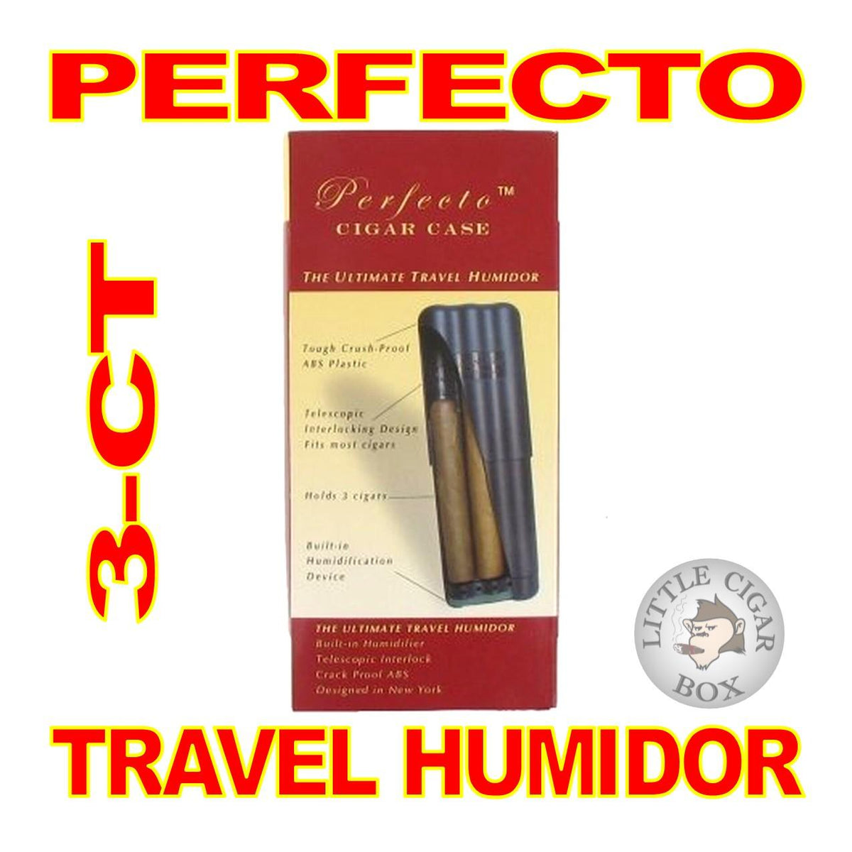 Perfecto Single Cigar Tube w/ Hygrometer