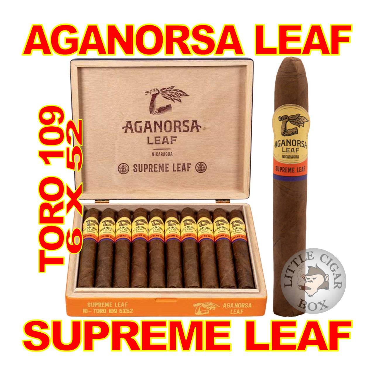 AGANORSA LEAF SUPREME LEAF 2026 TORO 109 CIGARS