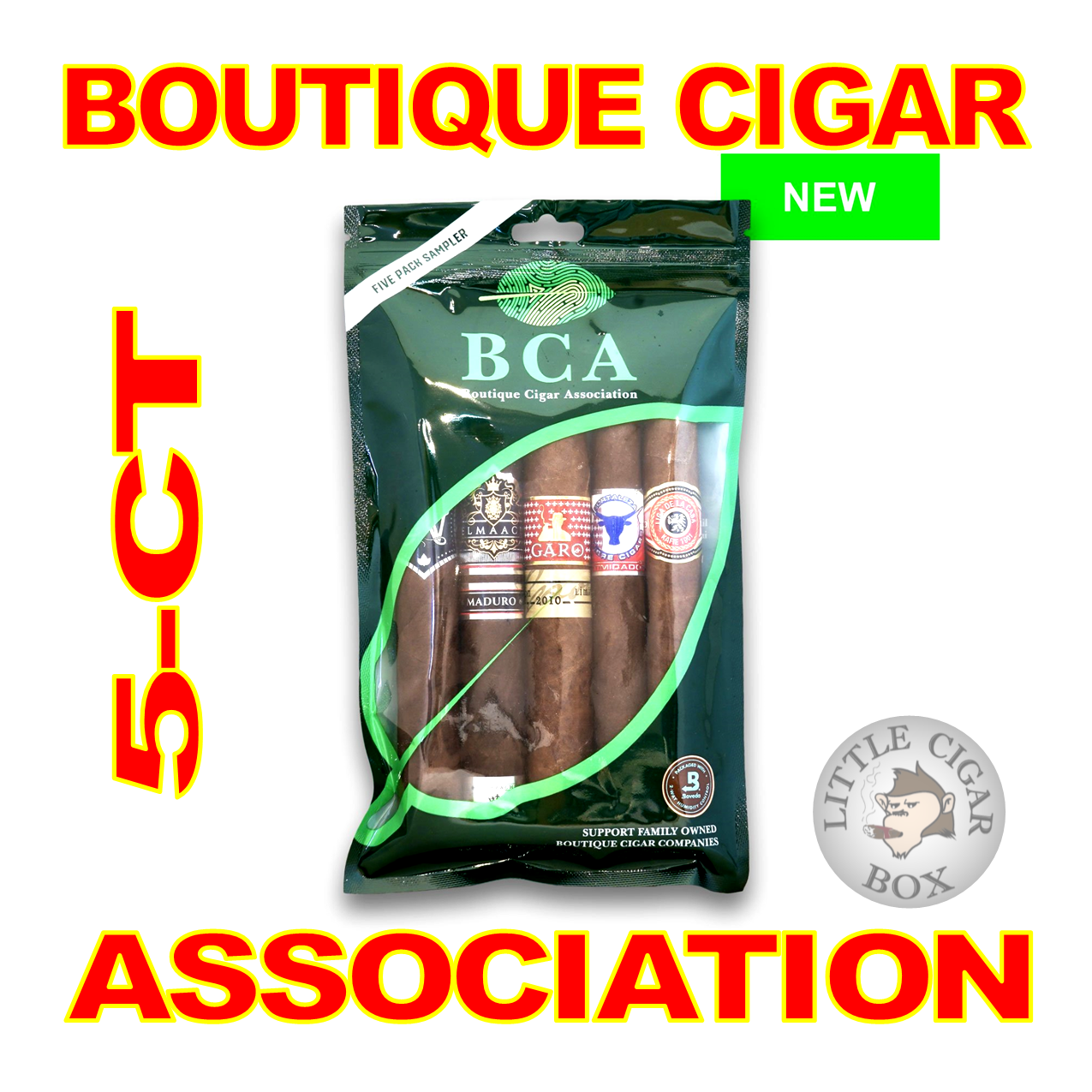 bca tobacco BOUTIQUE CIGAR ASSOCIATION 5-CT SAMPLER PACK (NOV. 2025) – www.LittleCigarBox.com bca tobacco BOUTIQUE CIGAR ASSOCIATION 5-CT SAMPLER PACK (NOV. 2025) – www.LittleCigarBox.com