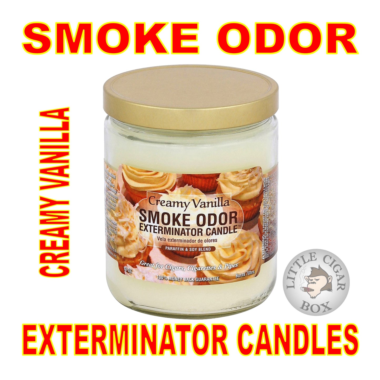 SMOKE ODOR EXTERMINATOR CANDLE - 13oz JAR