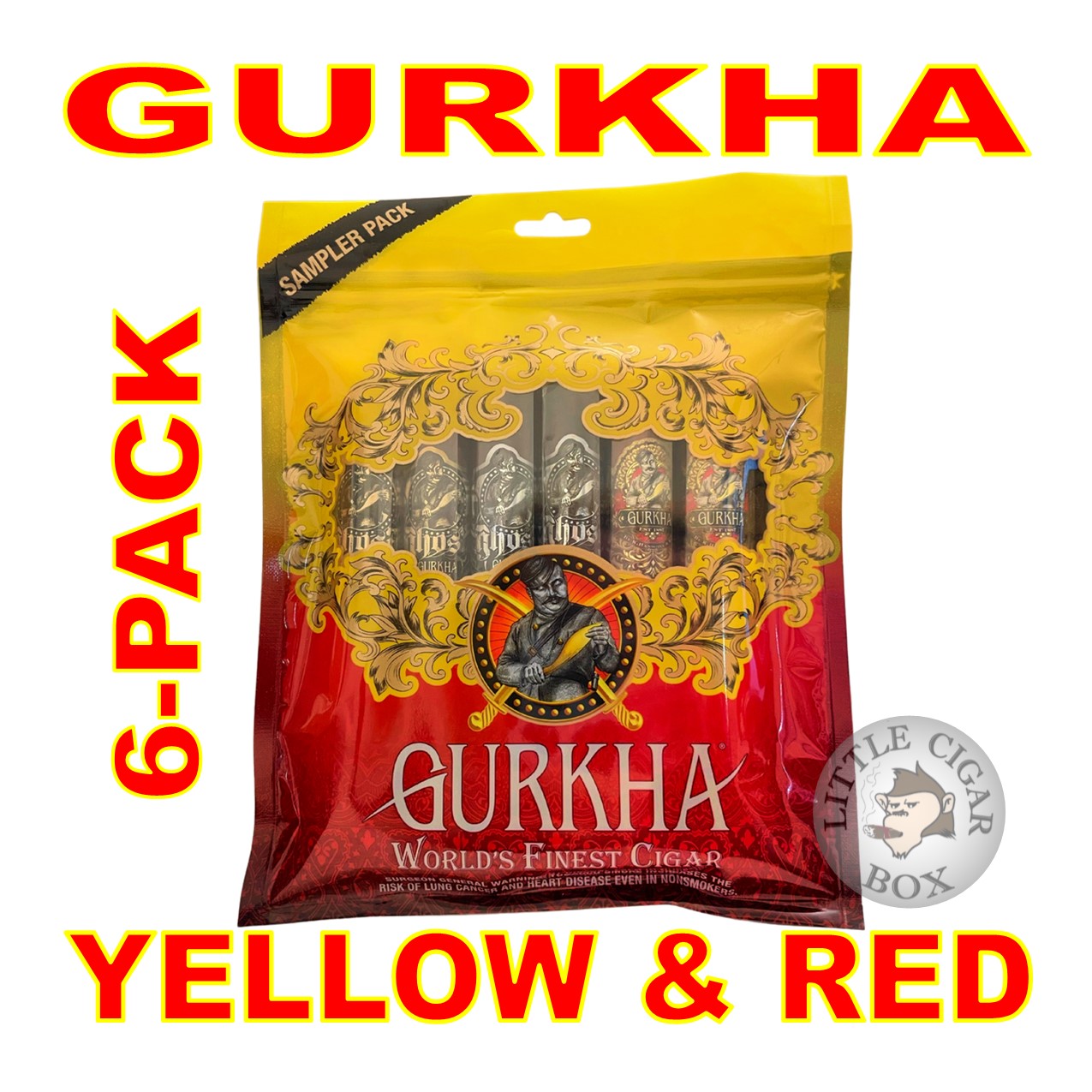 GURKHA TORO FRESH PACK YELLOW & RED 6-CT SAMPLER