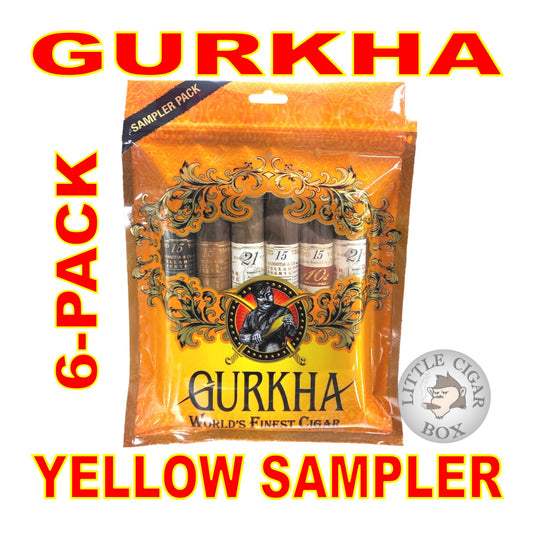 GURKHA TORO FRESH PACK YELLOW DOMINICAN SAMPLER 6 PACK