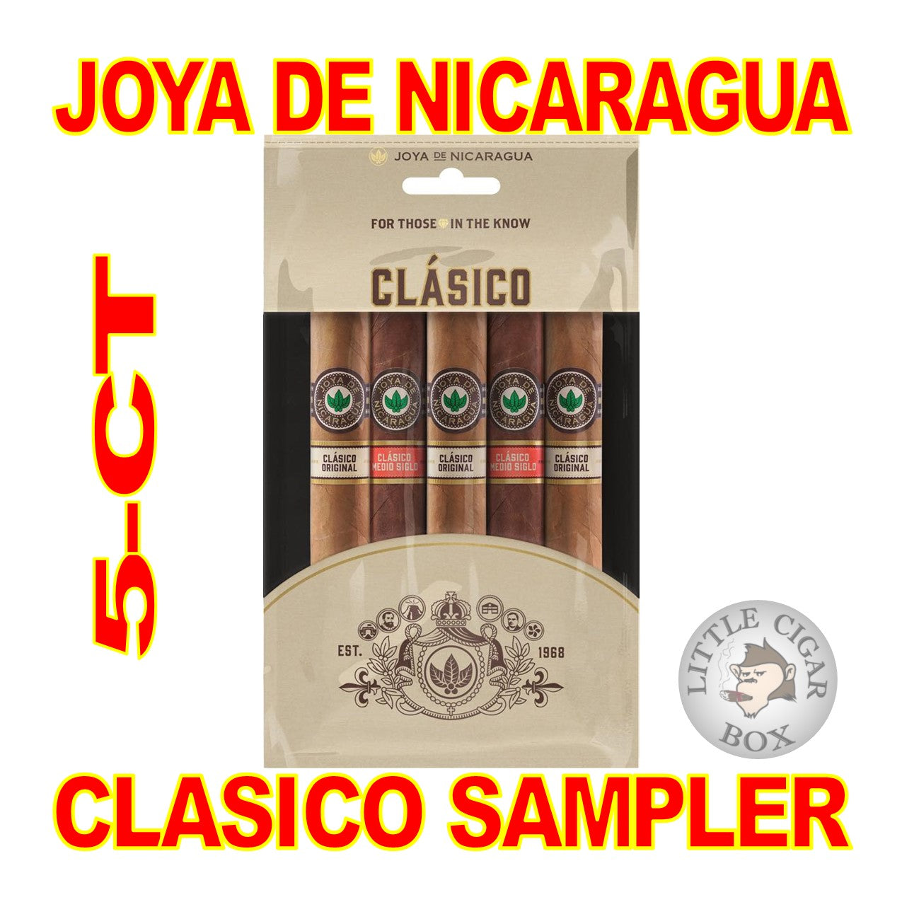 JOYA DE NICARAGUA 5-CT CLASICO TORO FRESHPACK SAMPLER