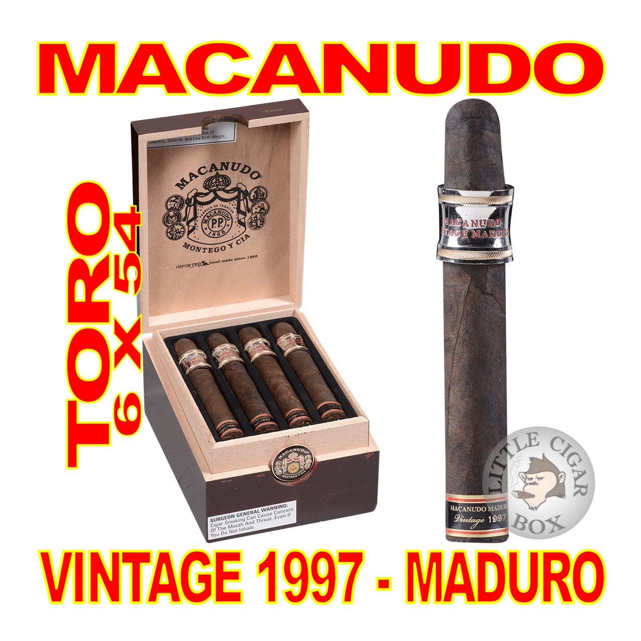 MACANUDO VINTAGE MADURO 1997 CIGARS