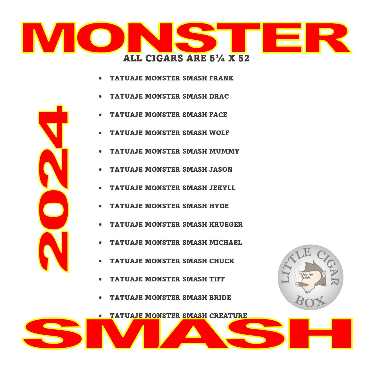 TATUAJE MONSTER SMASH 2024 14-CT SAMPLER