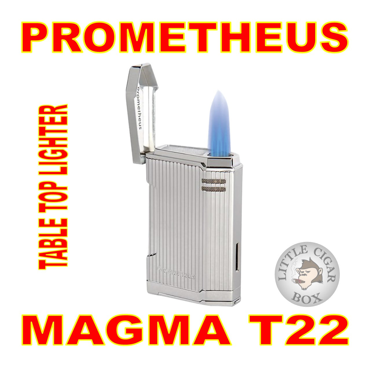 PROMETHEUS MAGMA T22 CHROME VERTICAL LINES LIGHTER