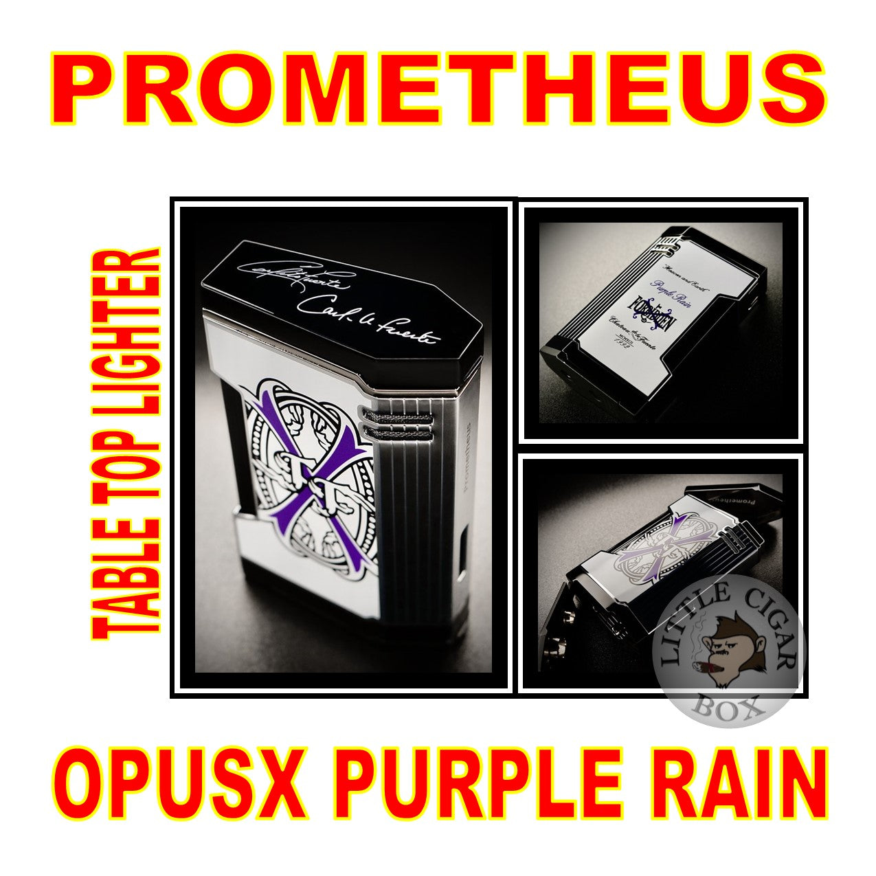 PROMETHEUS OPUSX PURPLE RAIN "DREAM"MAGMA T WHITE LACQUER LIGHTER