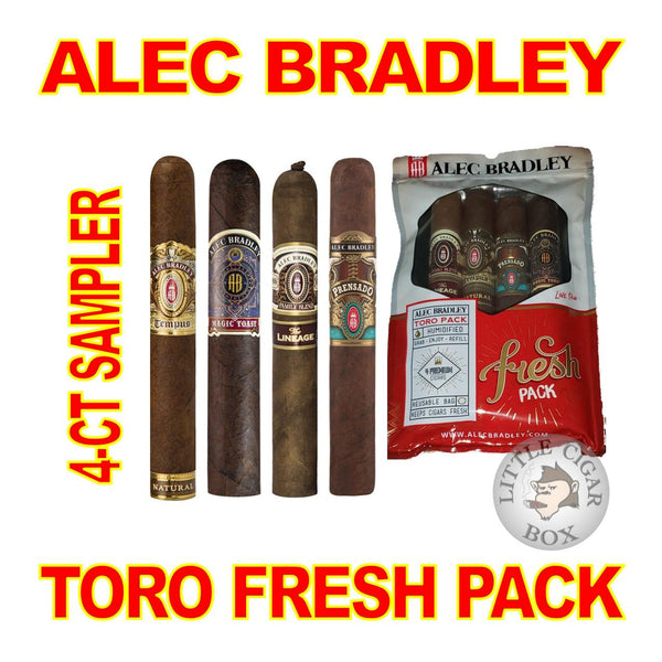 ALEC BRADLEY TORO FRESH PACK - 4 CIGARS - www.LittleCigarBox.com