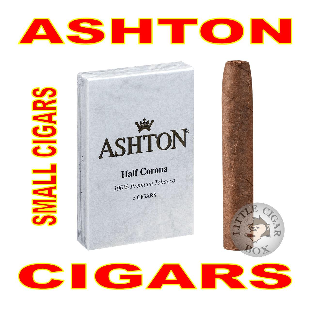 ASHTON SMALL CIGARS HALF CORONA 5-CT - www.LittleCigarBox.com
