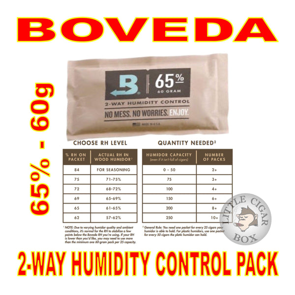BOVEDA HUMIDIFICATION PACKETS 65% RH 60g - www.LittleCigarBox.com