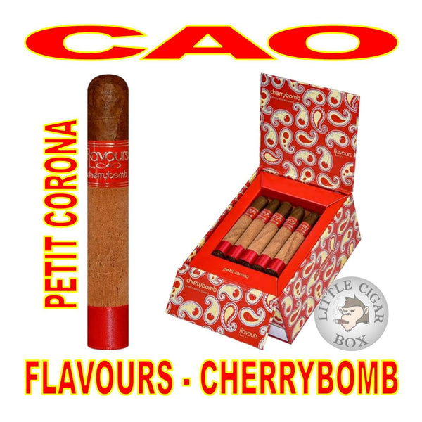 CAO FLAVOURS PETIT CORONA CHERRYBOMB - www.LittleCigarBox.com