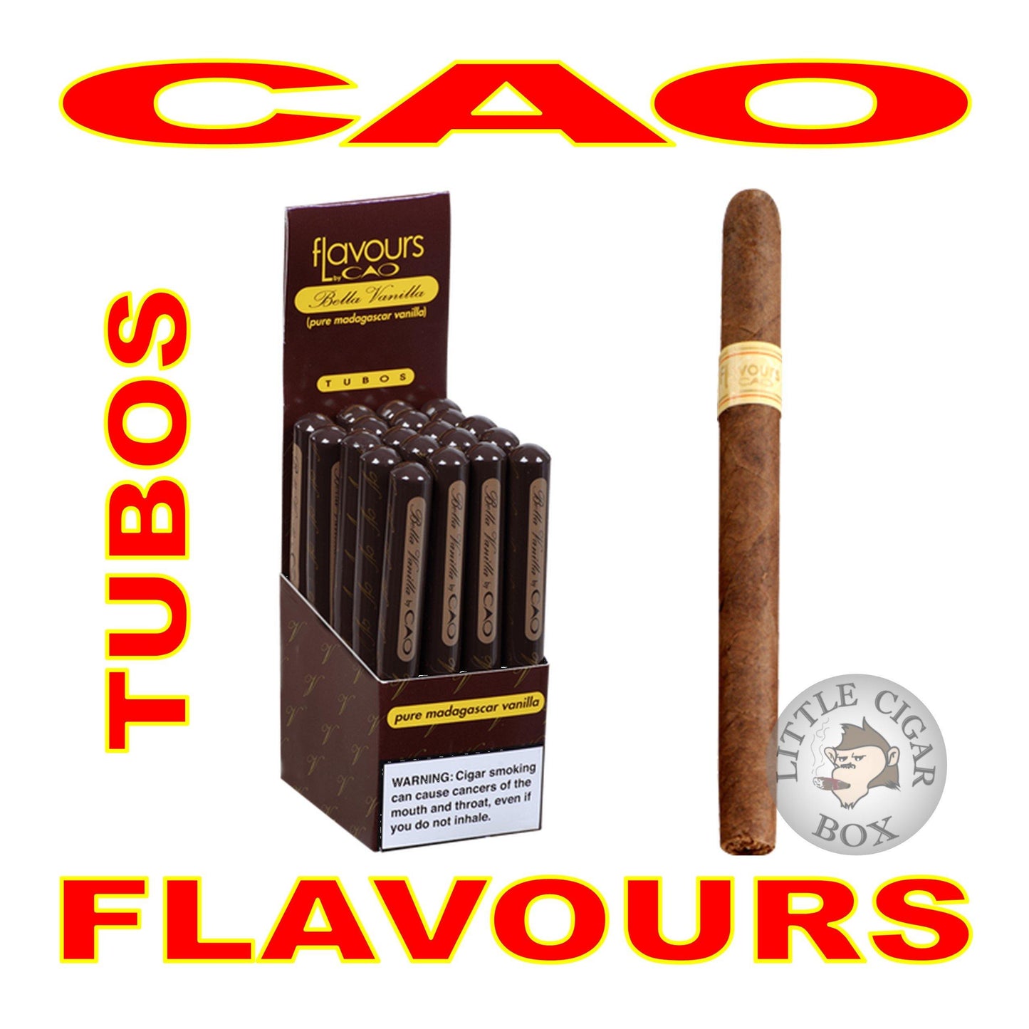 CAO FLAVOURS TUBOS BELLA VANILLA - www.LittleCigarBox.com