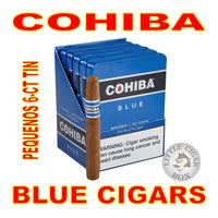 COHIBA BLUE PEQUENOS 6-PK TIN - www.LittleCigarBox.com