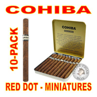 COHIBA RED DOT MINIATURES 10-PK TIN - www.LittleCigarBox.com