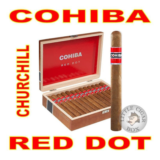 COHIBA RED DOT NATURAL CHURCHILL - www.LittleCigarBox.com