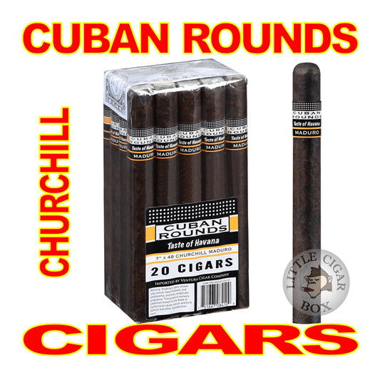 CUBAN ROUNDS CHURCHILL MADURO - www.LittleCigarBox.com