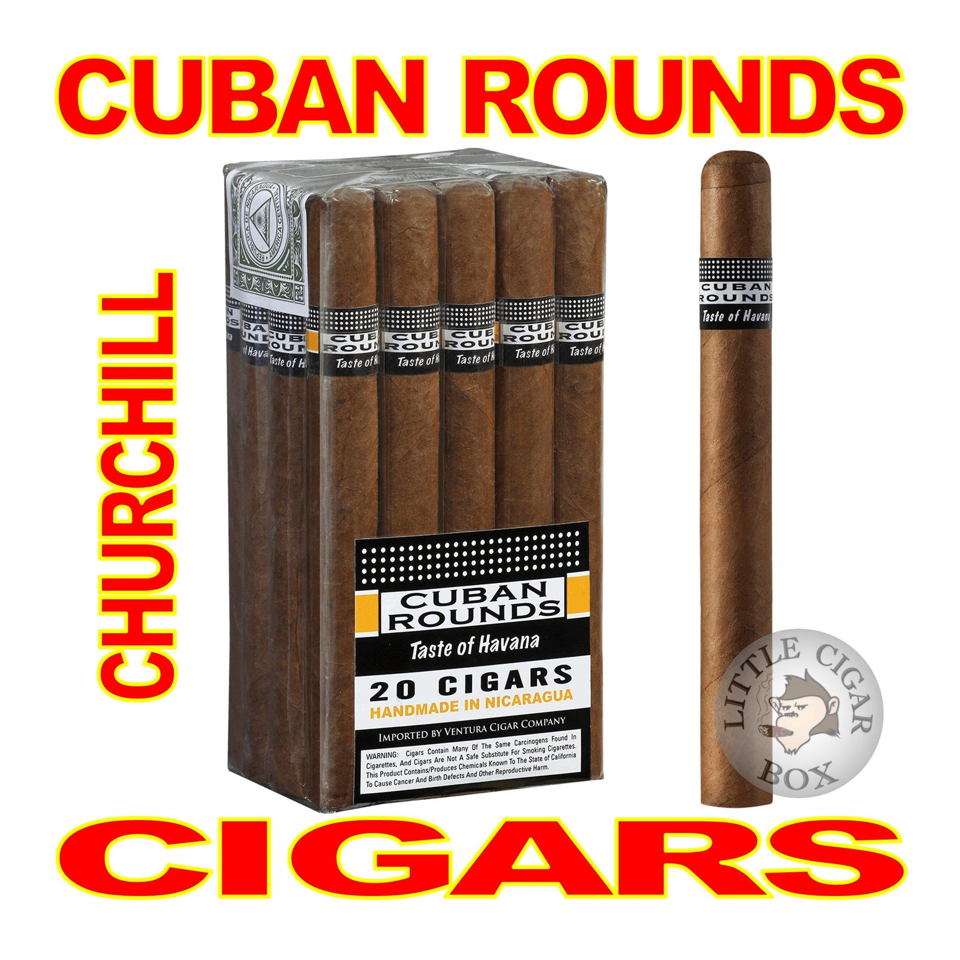 CUBAN ROUNDS CHURCHILL NATURAL - www.LittleCigarBox.com