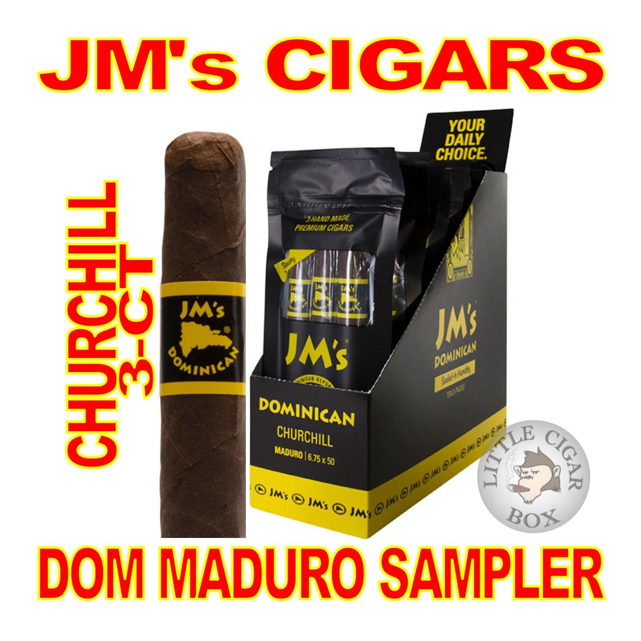 JM's CIGARS CHURCHILL 3-CT SAMPLER - www.LittleCigarBox.com