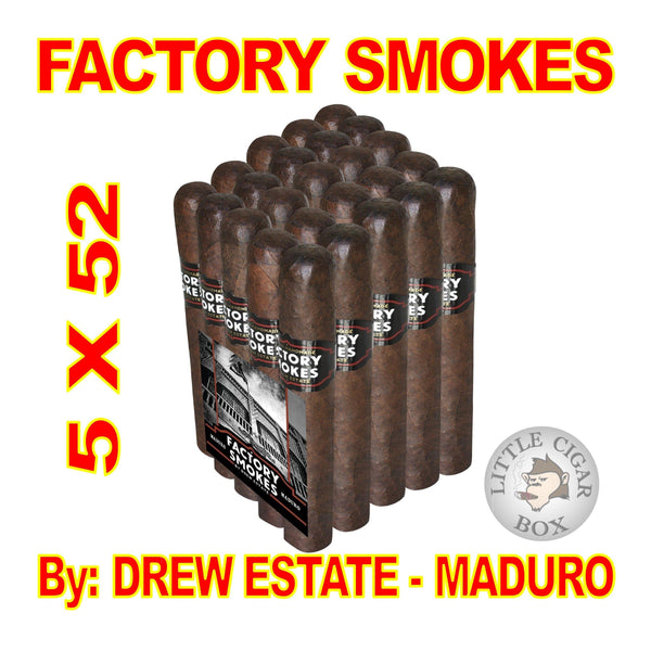 FACTORY SMOKES BY DREW ESTATE ROBUSTO MADURO - www.LittleCigarBox.com