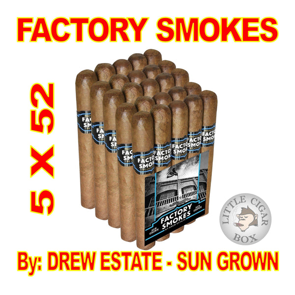 FACTORY SMOKES BY DREW ESTATE ROBUSTO SUN GROWN - www.LittleCigarBox.com