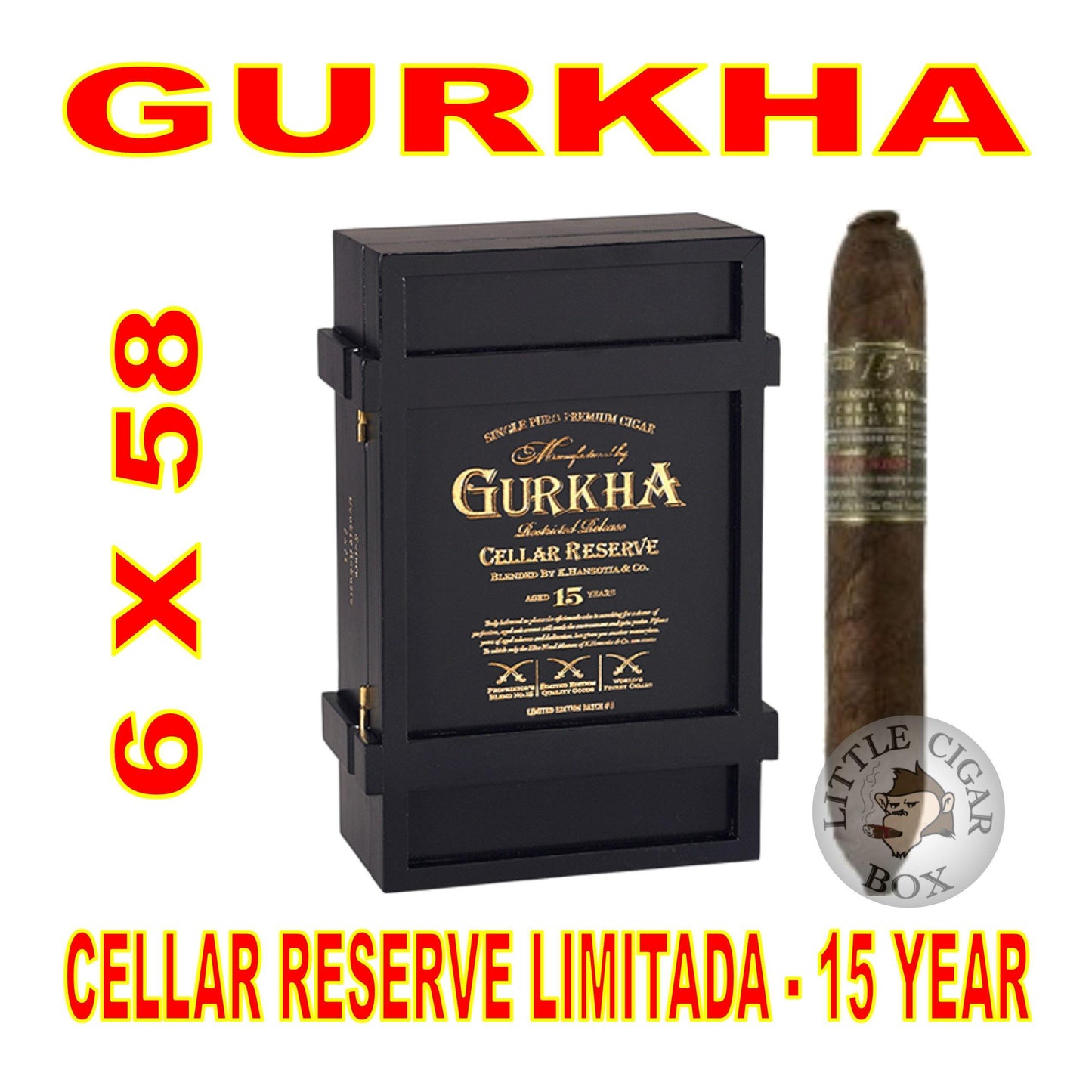 GURKHA CELLAR RESERVE 15 YEAR LIMITADA HEDONISM - www.LittleCigarBox.com