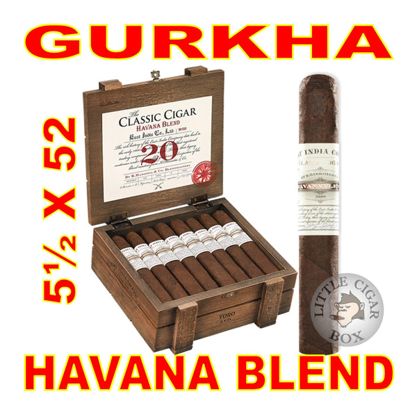 GURKHA HAVANA BLEND ROBUSTO - www.LittleCigarBox.com