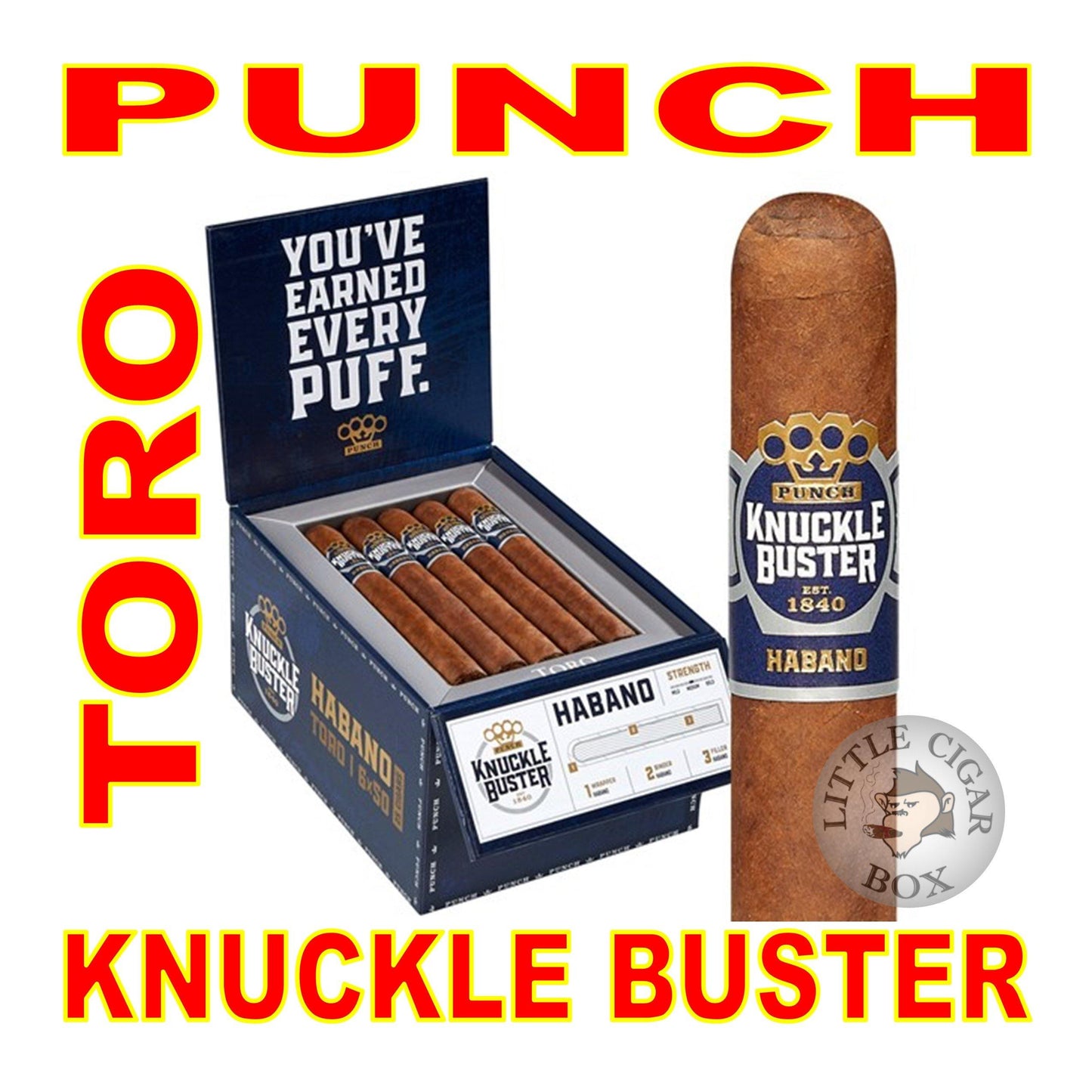 PUNCH KNUCKLE BUSTER TORO - www.LittleCigarBox.com