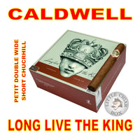 CALDWELL LONG LIVE THE KING PETIT DOUBLE WIDE SHORT CHURCHILL - www.LittleCigarBox.com