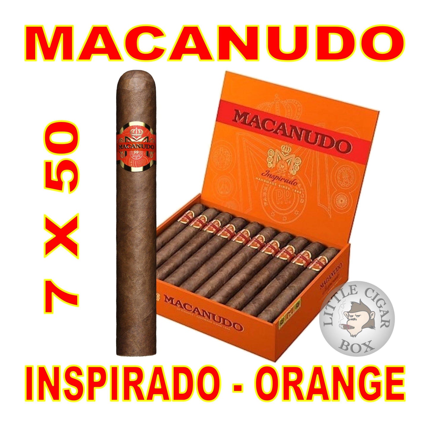 MACANUDO INSPIRADO ORANGE CHURCHILL - www.LittleCigarBox.com