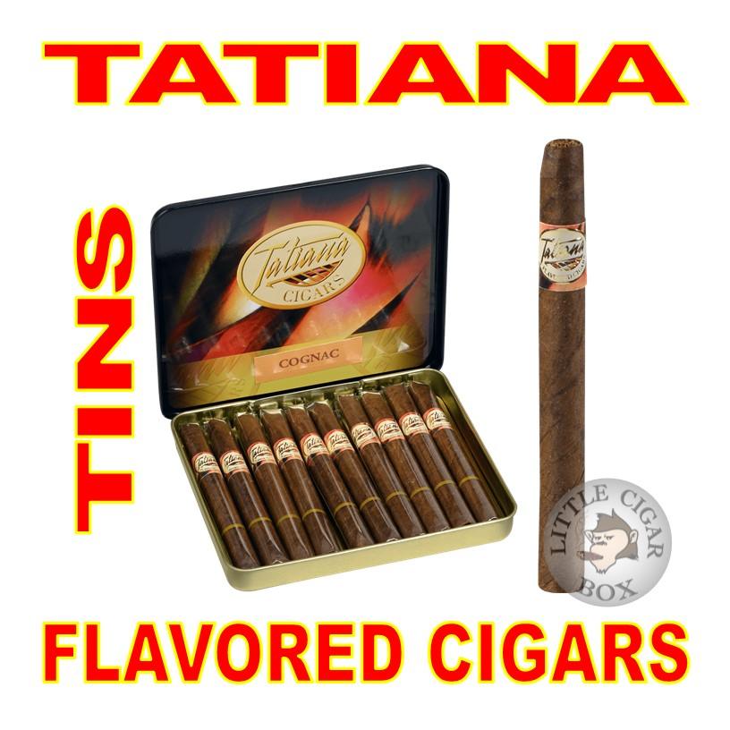 TATIANA MINI TINS 10-CT COGNAC - www.LittleCigarBox.com