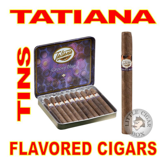 TATIANA MINI TINS 10-CT GROOVY BLUE - www.LittleCigarBox.com