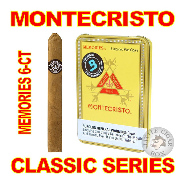 MONTECRISTO CLASSIC SERIES MEMORIES 6-CT TIN - www.LittleCigarBox.com
