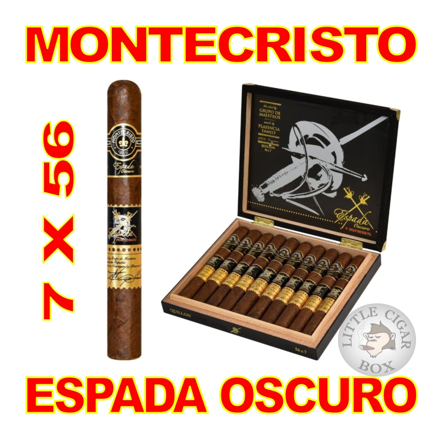 MONTECRISTO ESPADA OSCURO QUILLON - www.LittleCigarBox.com