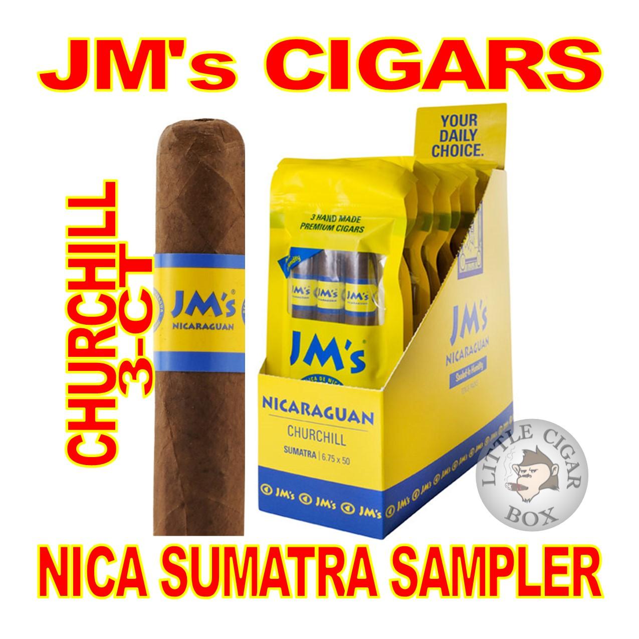 JM's CIGARS CHURCHILL 3-CT SAMPLER - www.LittleCigarBox.com