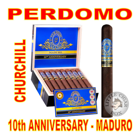 PERDOMO RESERVE 10TH ANNIVERSARY MADURO CHURCHILL - www.LittleCigarBox.com