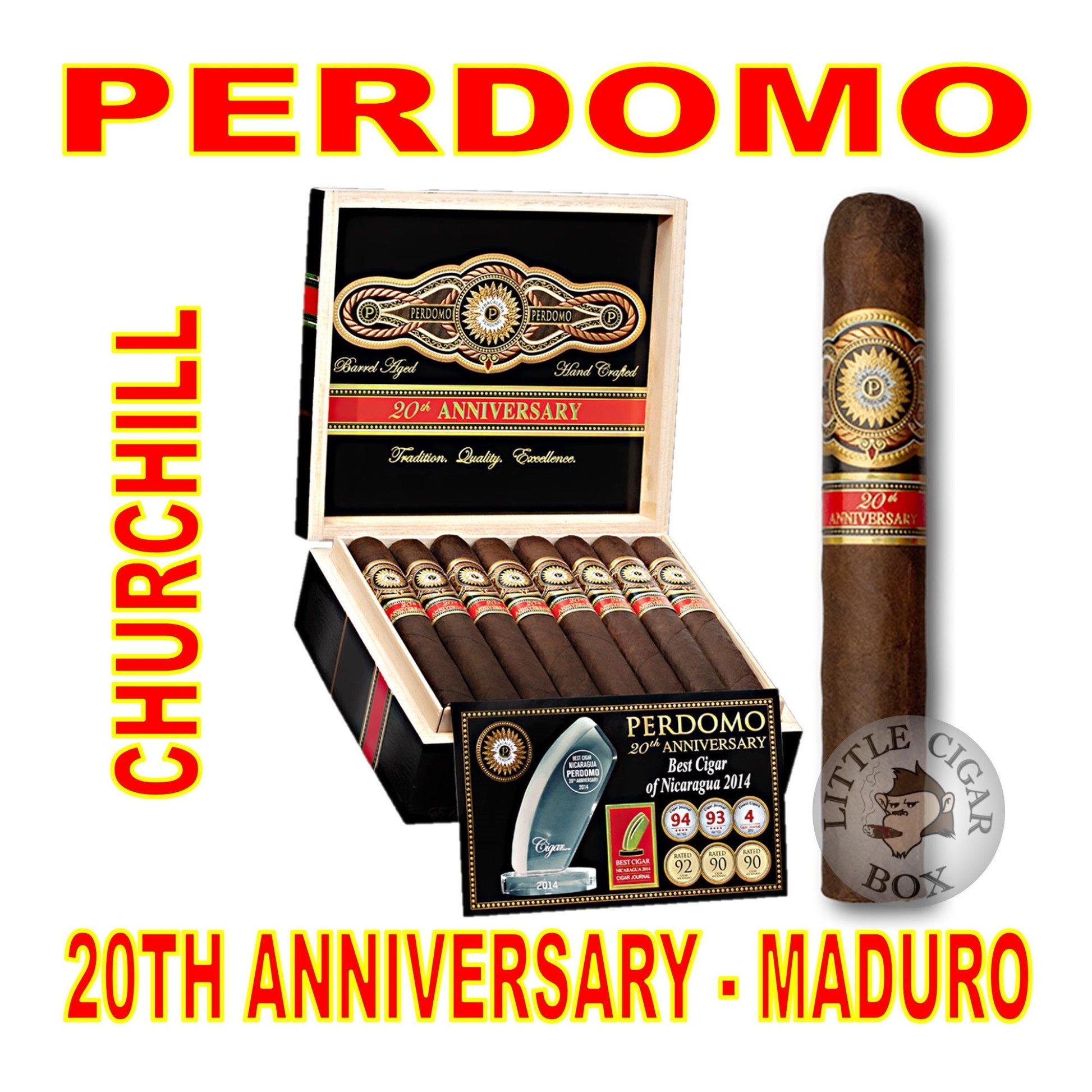 PERDOMO 20TH ANNIVERSARY MADURO CHURCHILL - www.LittleCigarBox.com