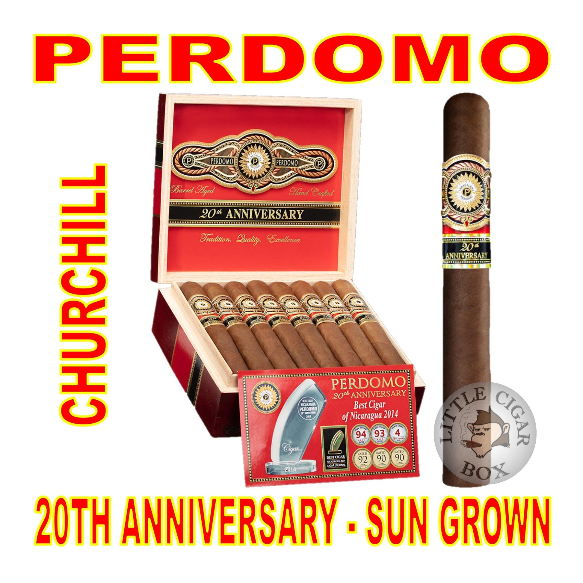 PERDOMO 20TH ANNIVERSARY SUN GROWN CHURCHILL - www.LittleCigarBox.com