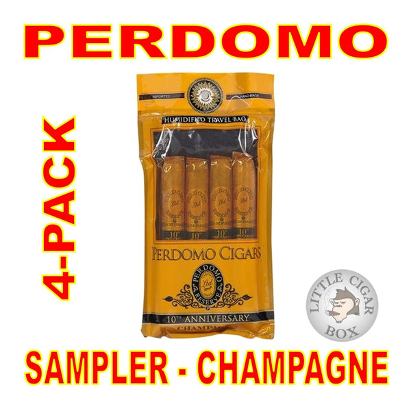 PERDOMO CHAMPAGNE 4-PACK SAMPLER - www.LittleCigarBox.com