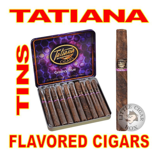 TATIANA PETITE TINS 10-CT GROOVY BLUE - www.LittleCigarBox.com