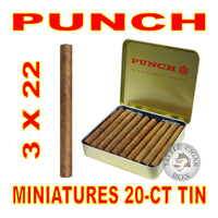 PUNCH CLASICO MINIATURES 20-CT TIN - www.LittleCigarBox.com