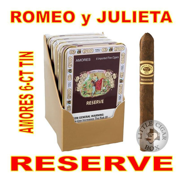 ROMEO y JULIETA RESERVE AMORES 6-CT TIN - www.LittleCigarBox.com