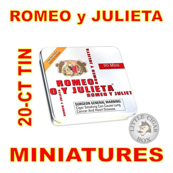 ROMEO y JULIETA MINI ORIGINAL (WHITE) 20-CT TIN - www.LittleCigarBox.com