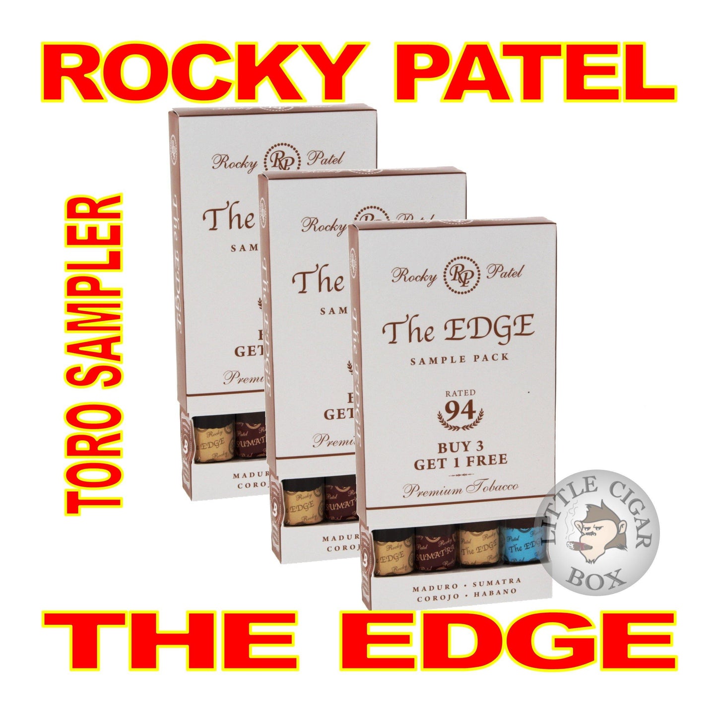 ROCKY PATEL EDGE TORO 4-PACK SAMPLER - www.LittleCigarBox.com