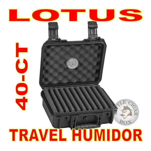LOTUS 40-CT TRAVEL HUMIDOR - LITTLE CIGAR BOX