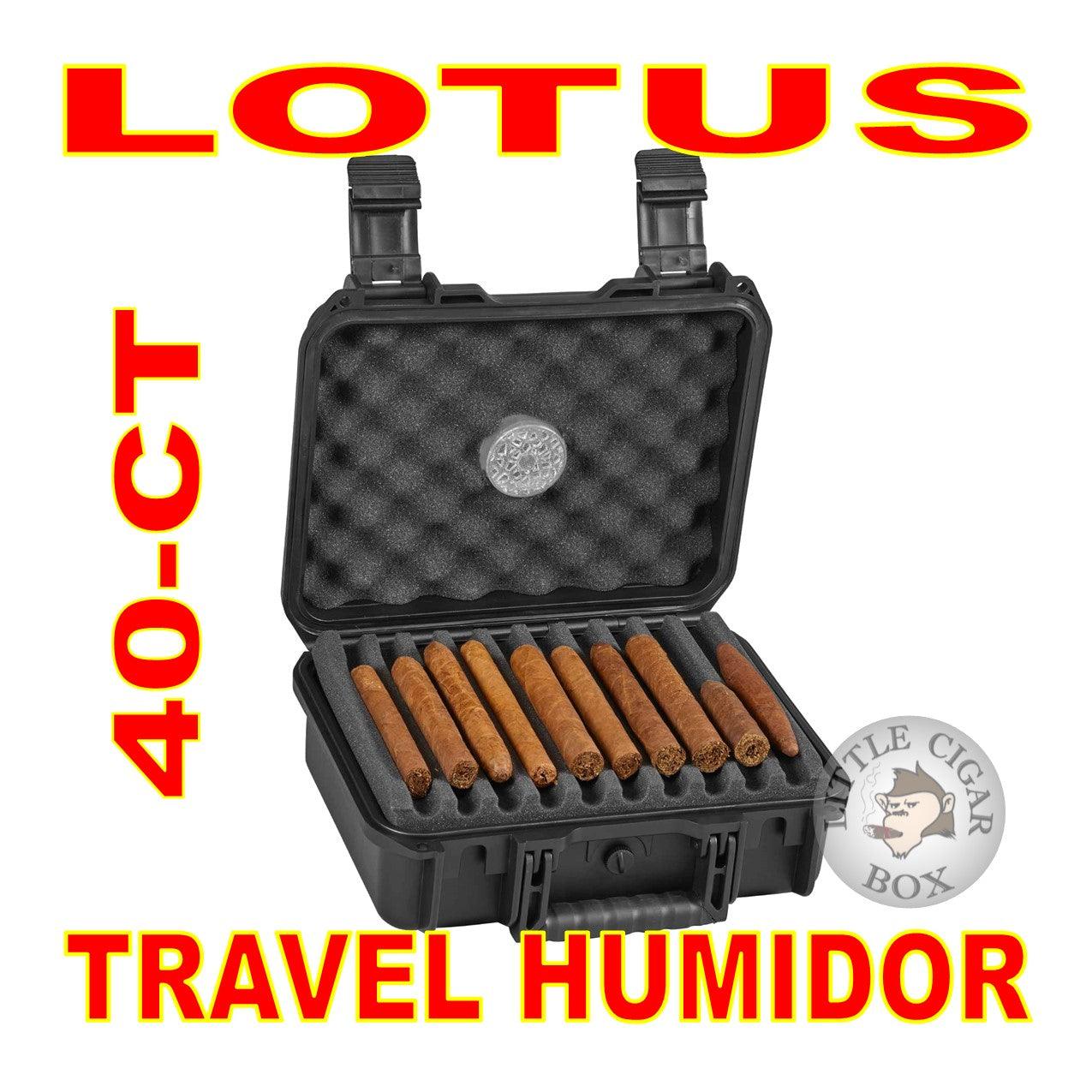 LOTUS 40-CT TRAVEL HUMIDOR - www.LittleCigarBox.com