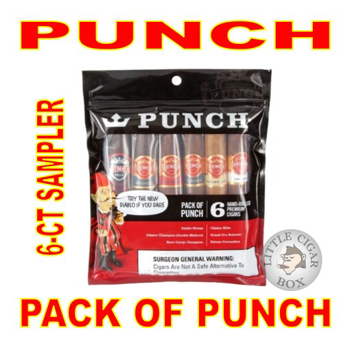 PUNCH PACK OF PUNCH 6-CT SAMPLER PACK - www.LittleCigarBox.com